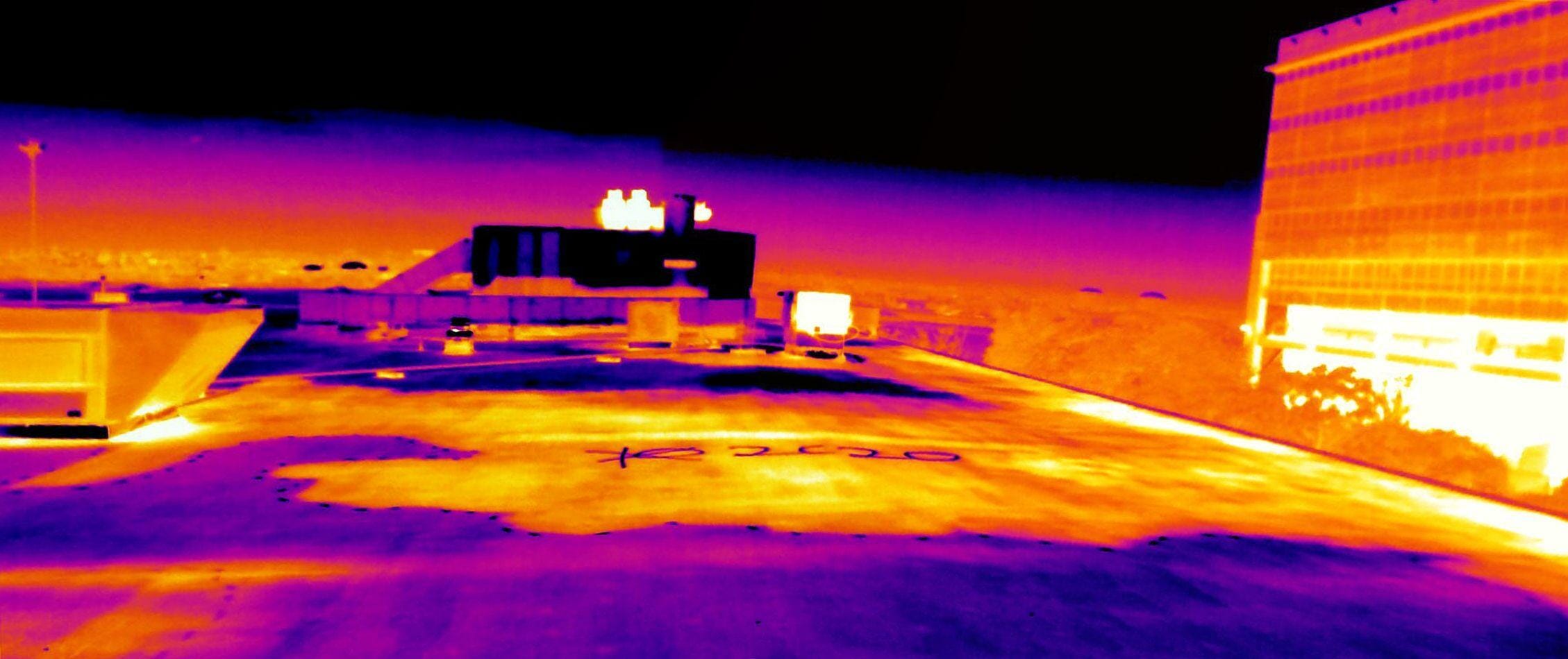 Infrared Roof Moisture Scan